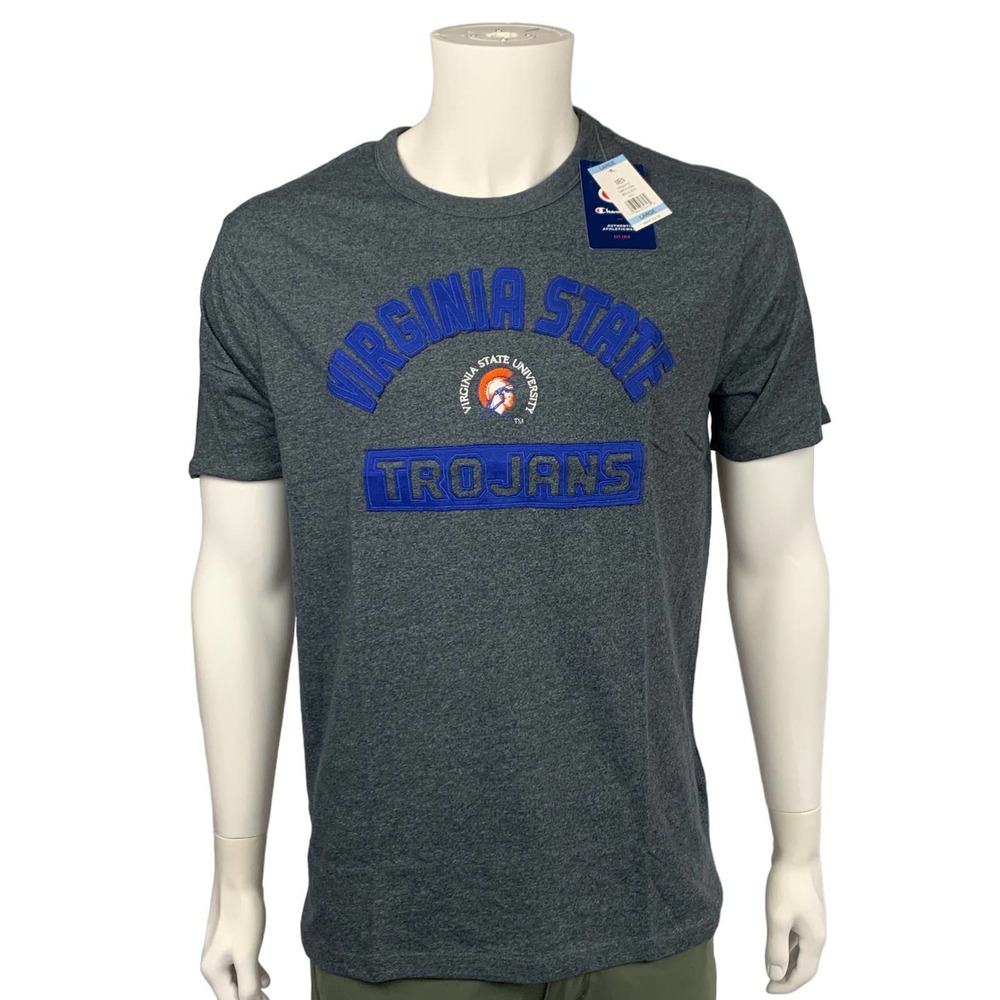 Champion Virginia State University Trojans Men's Gray T-Shirt L Large
